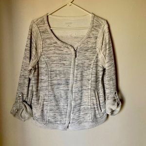Calvin Klein Performance Ivory Silver Marbled Jacket, Size XL
